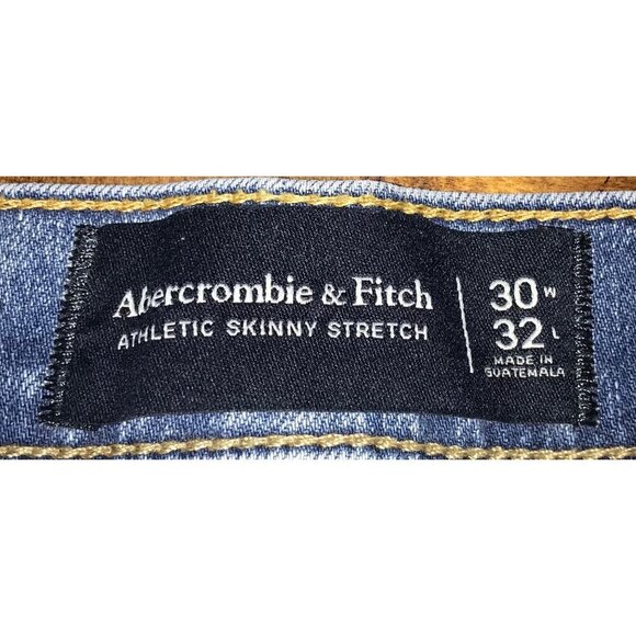 Abercrombie & Fitch Athletic Skinny Stretch jeans size 30w 32L - Picture 3 of 4